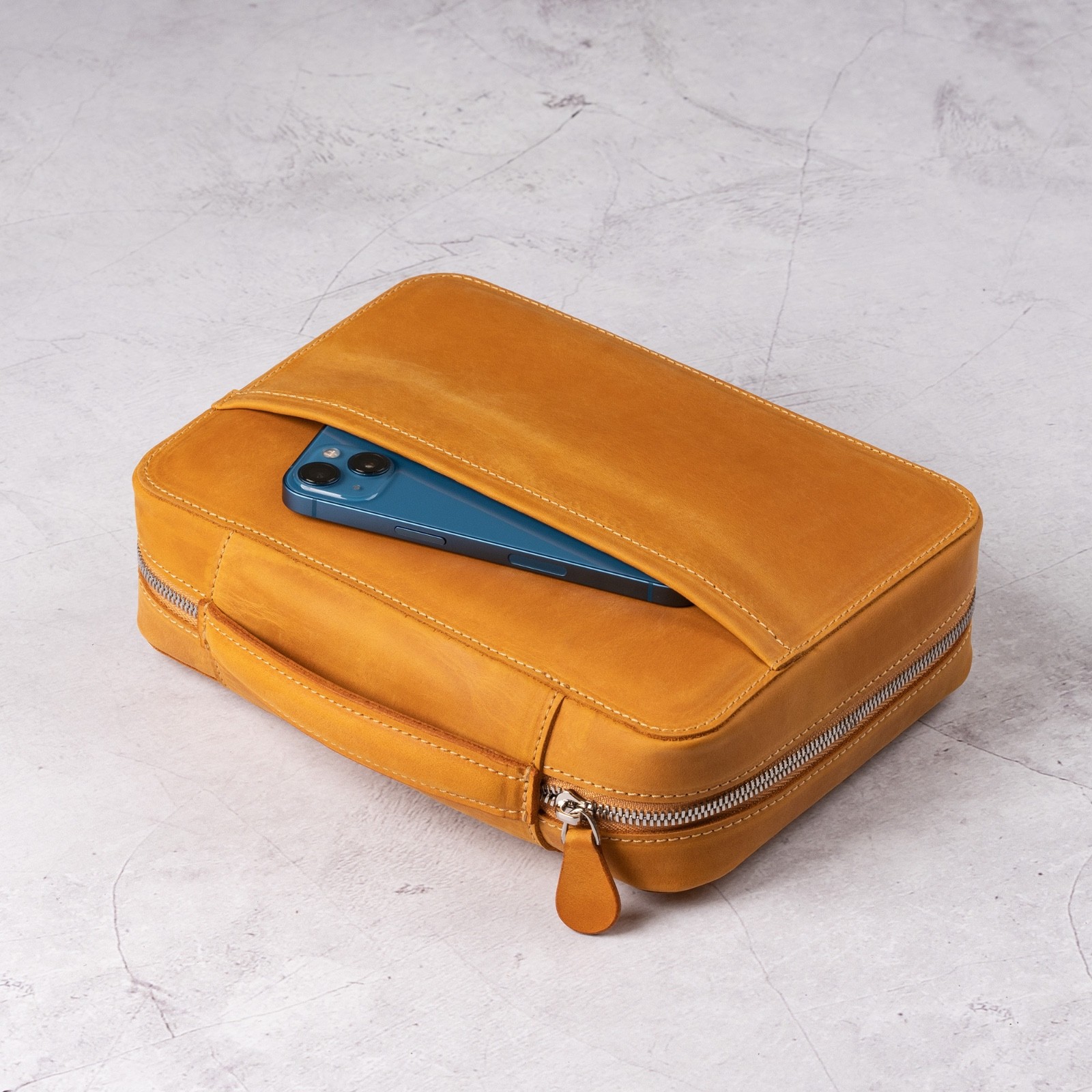 Leather Cigar Case Personalized Cigar Holder Travel Humidor Box Accessories