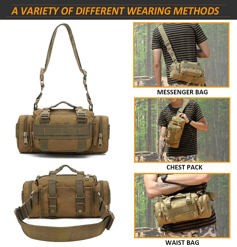 Outdoor Military Tactical Waist Pack Waterproof Camping Hiking Backpack Pouch US