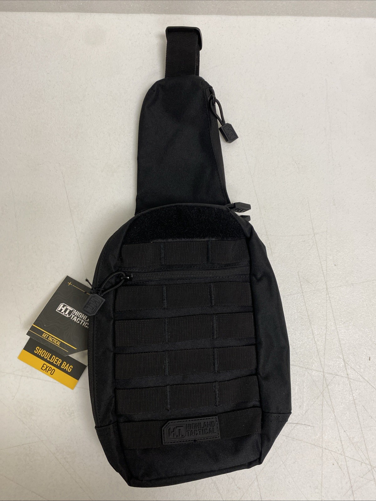 Highland Tactical Sling Bag Black 12″ x 8″ x 2.5″