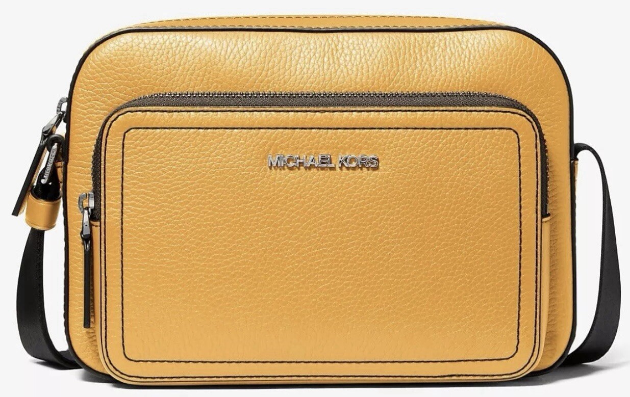 Michael Kors Cooper East West Shoulder Crossbody Flight Bag Yellow