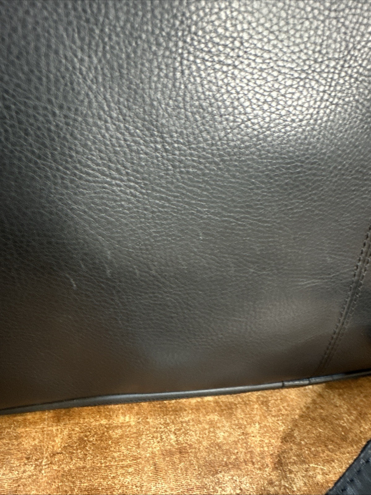 NEW Vintage Bill Blass Black Leather Expandable Briefcase Laptop Bag Satchel