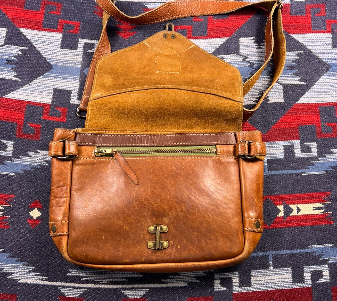 Tahoe Classics Brown Bag Co Saddle Leather Briefcase Messenger Bag Made In USA