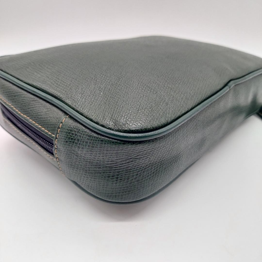 Dunhill Leather Clutch Bag Black Second Bag 24cm Pocket