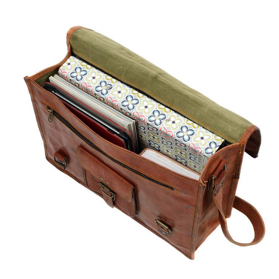 Mens Leather Messenger Satchel Shoulder Bags Business Work Briefcase Laptop Bag