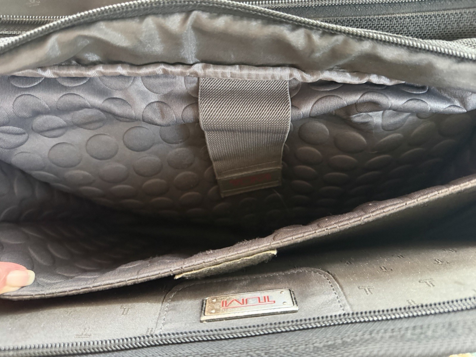 TUMI Alpha Medium 15 -inch Expandable Briefcase with Removable Padded Strap-Used