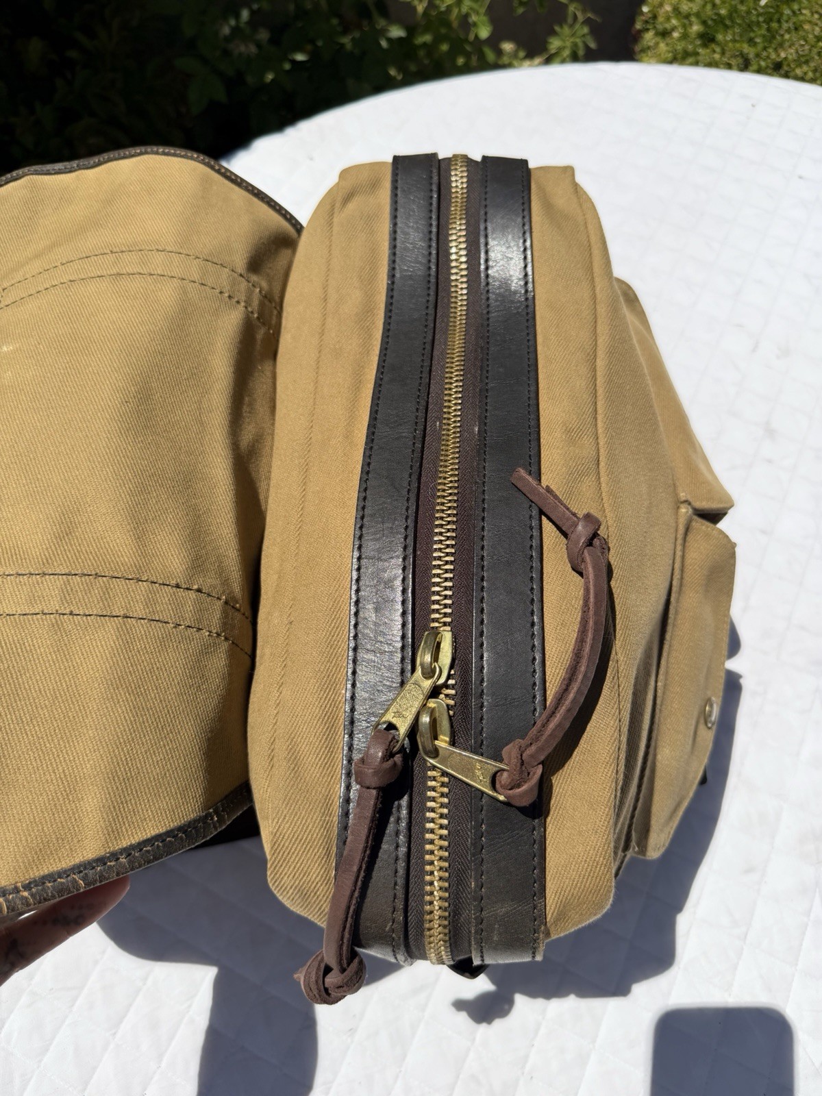 Vintage Filson 240 Talon-Era Small Carry-On Rugged Twill Tan Zipper Field Bag