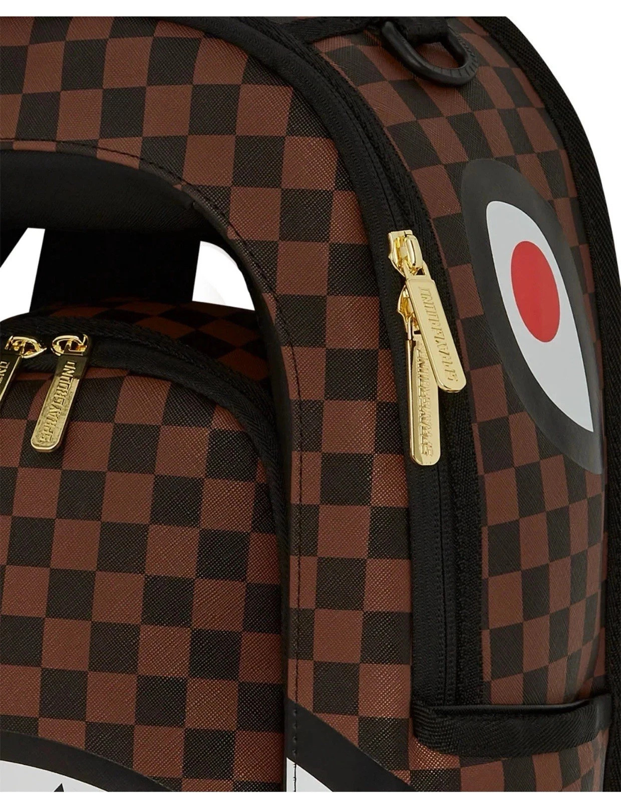SprayGround Brown Checkered Shark In & In Backpack Set