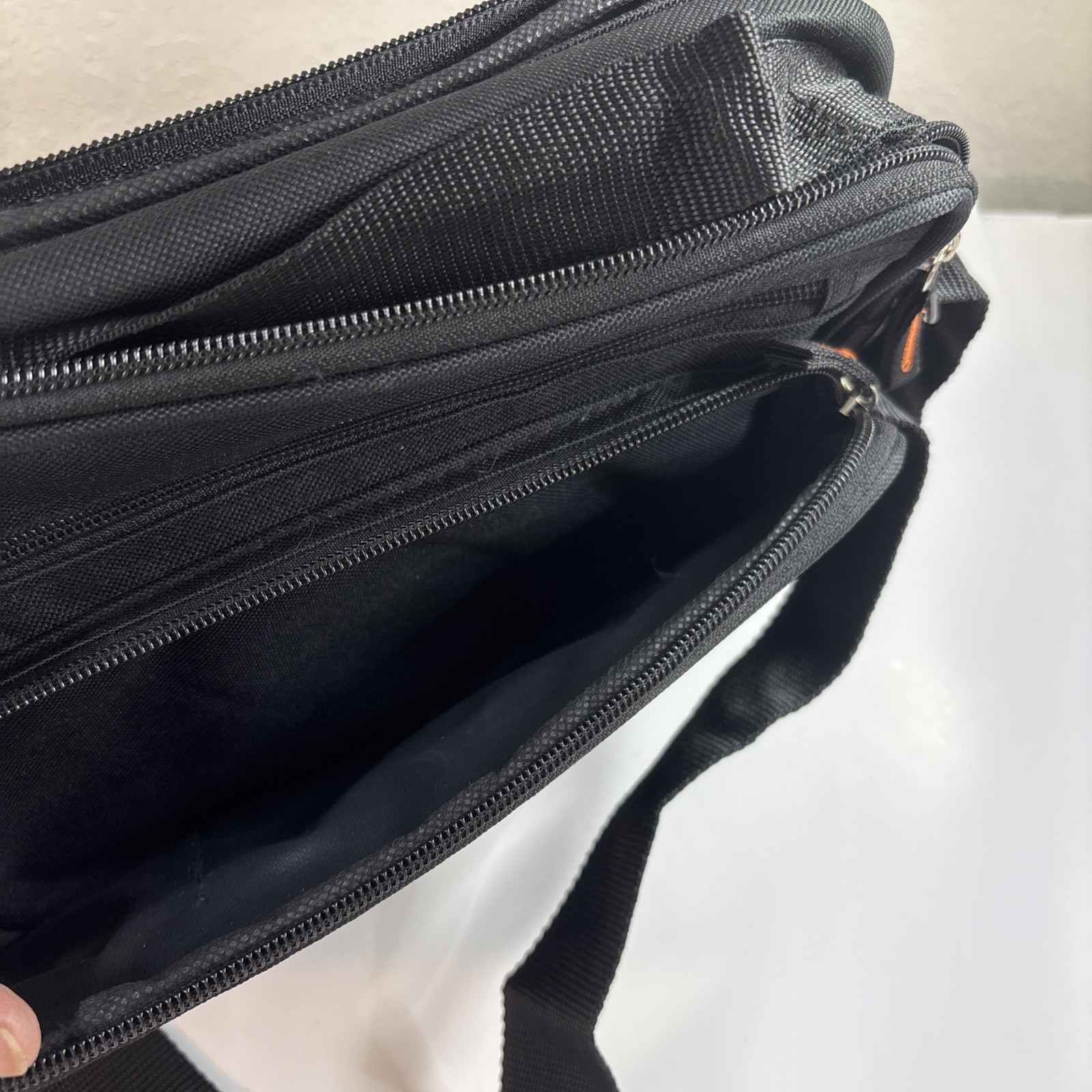 10” Black Men Waterproof Messenger Shoulder Satchel Business Tool Bag Storage