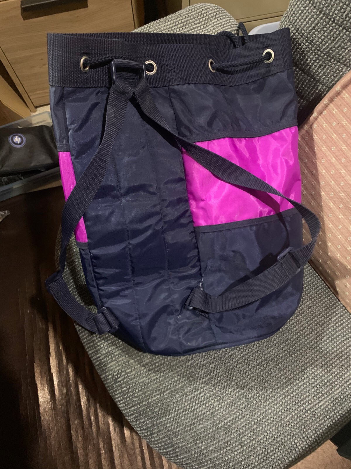 FILA BAG DRAW STRING CINCH BACK PACK CLASSIC VINTAGE VERY RARE PURPLE DARK BLUE