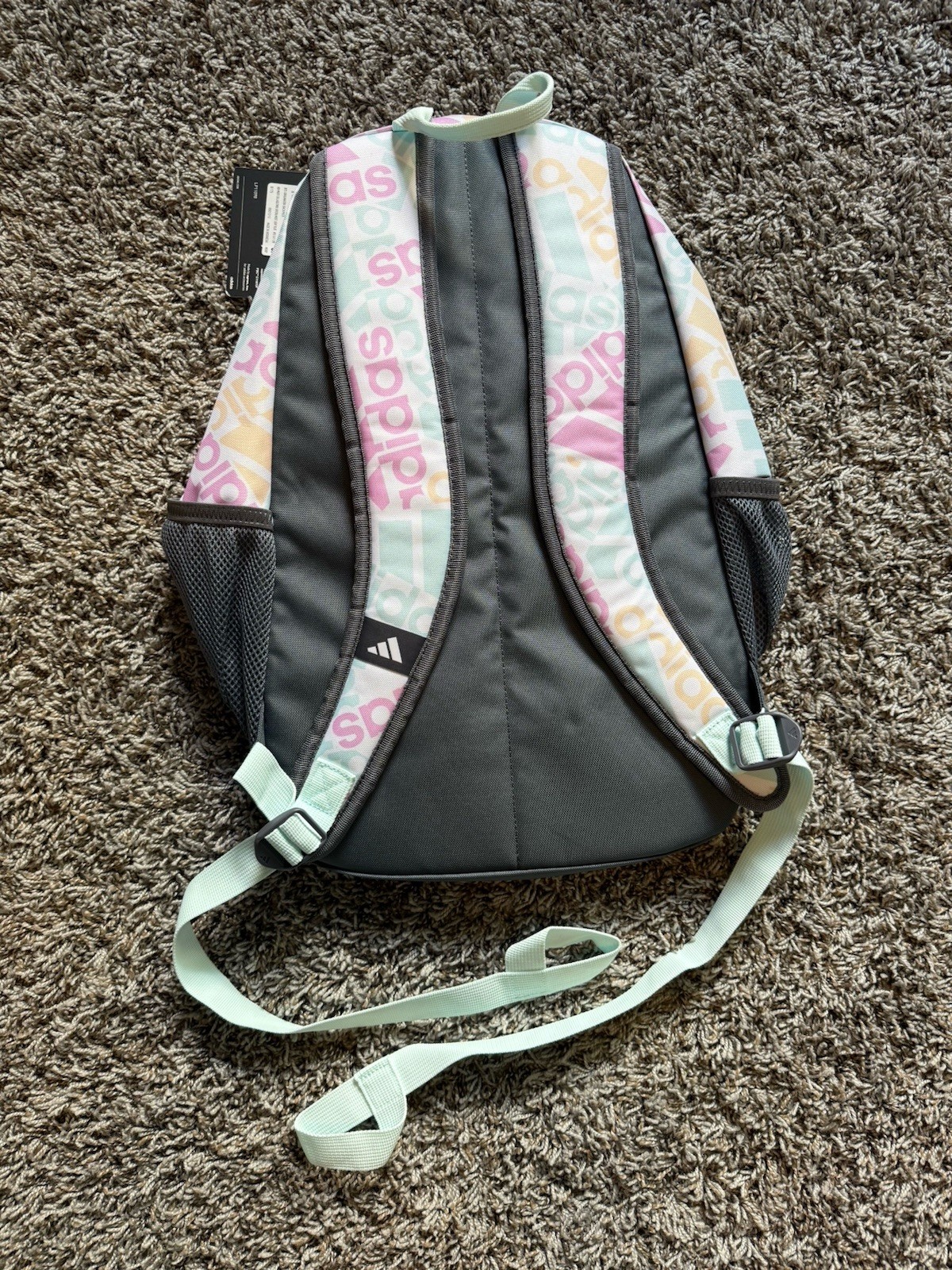 🎒 Adidas Unisex BTS Originator School/Sports/Travel Backpack Pastel Multi Color