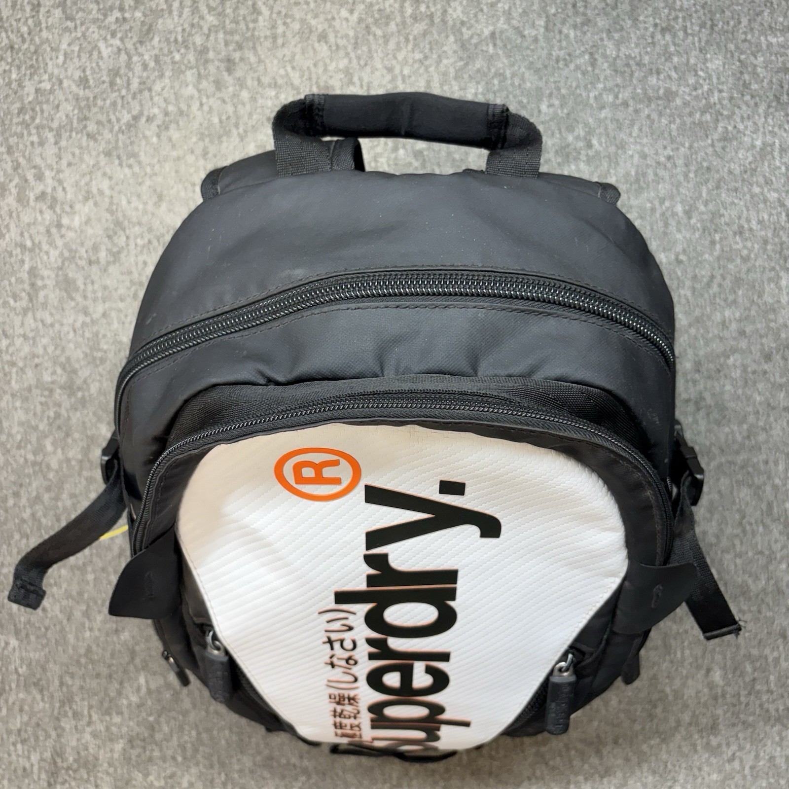 Superdry White Tarp Tech Backpack Travel Sport School Laptop Bag 21L Water Zip