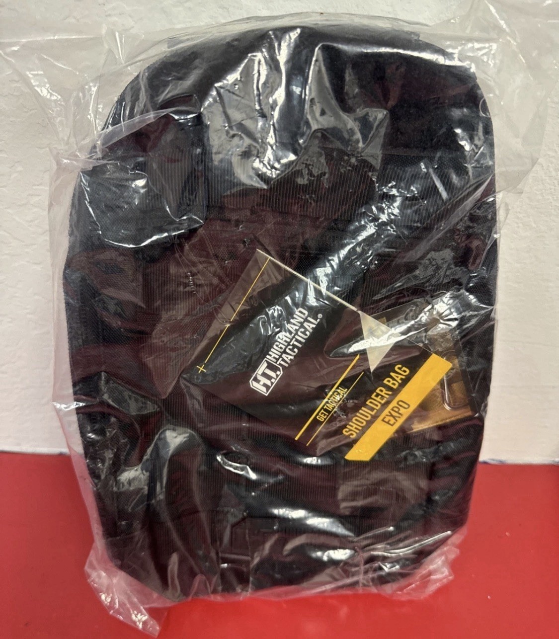 Highland Tactical Sling Bag Expo, Black NWT Molle Webbing NEW sealed Bag!
