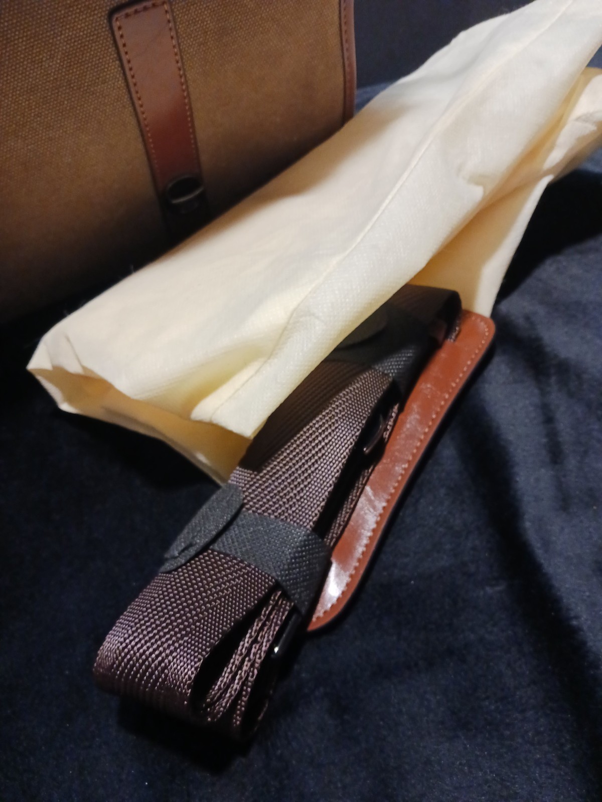 New Banuce Italian Csnvas Briefcase Laptop Bag Messenger Clasp Belt Dust Cov