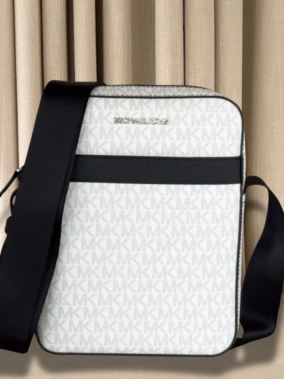Michael Kors Cooper Men Signature Logo Shoulder Crossbody Flight Bag Variation