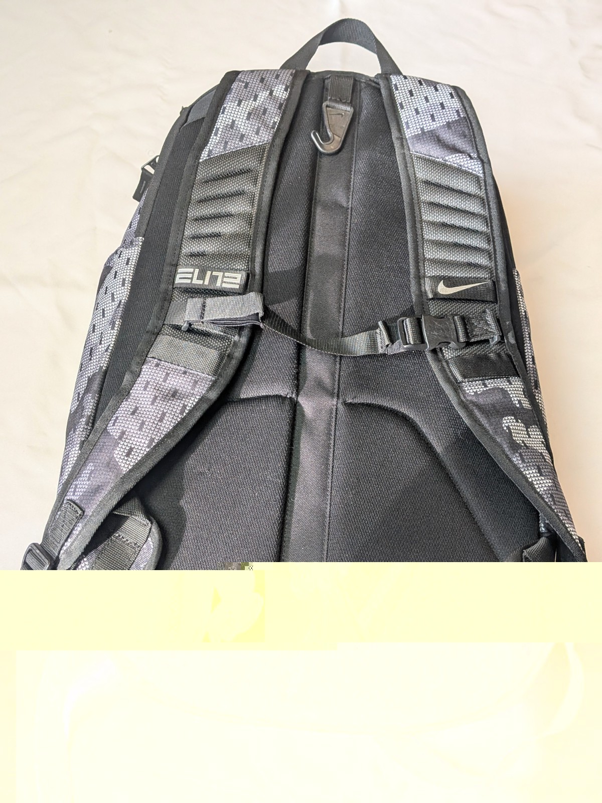 Nike Hoops Elite Pro Basketball Backpack Black Gray Camo