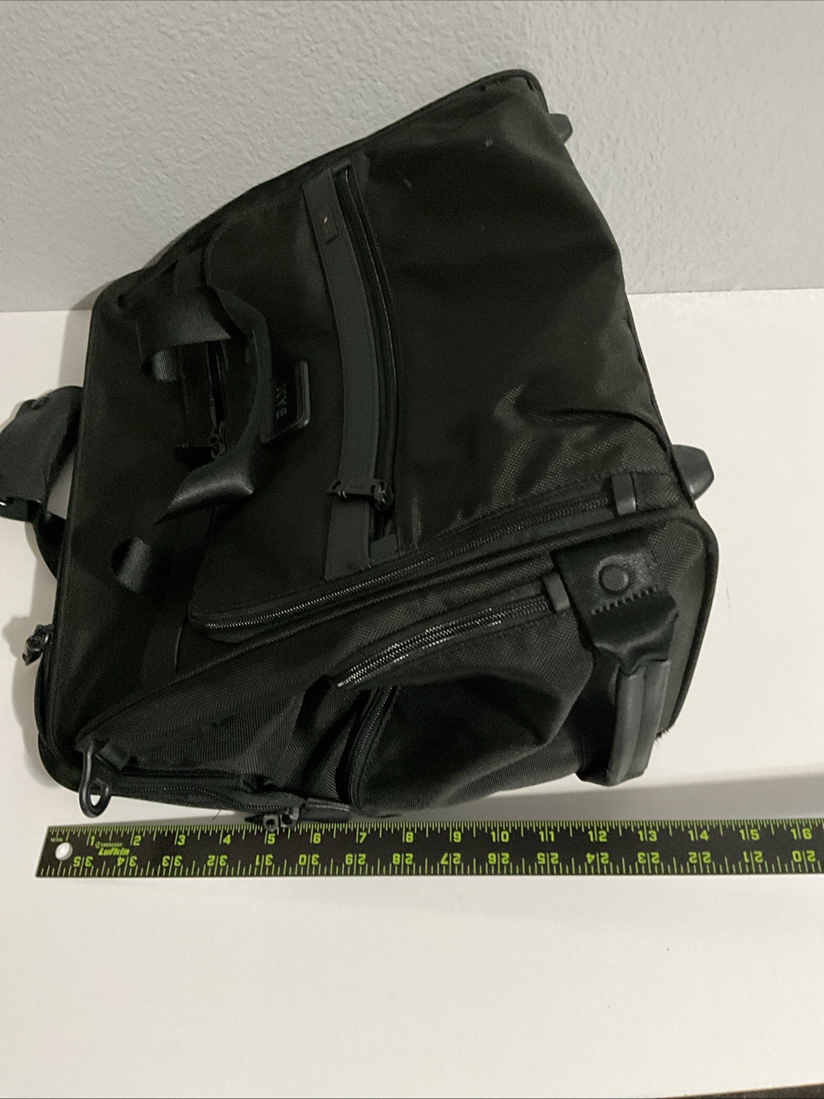 TUMI ‘Alpha 2’ Black Nylon Framed Soft Duffle Bag – 221261D2U