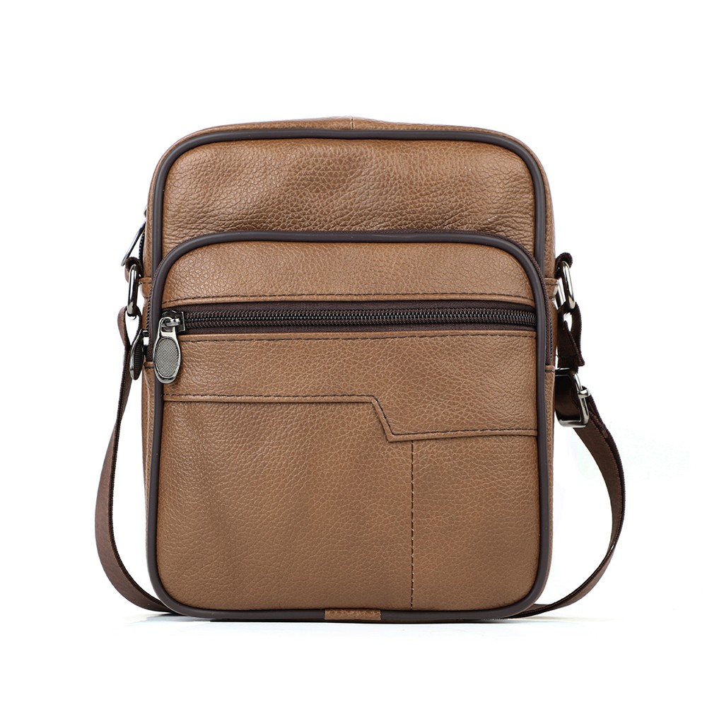 Men’s Vintage Genuine Leather Crossbody Sling Bag Retro Shoulder Messenger Bag