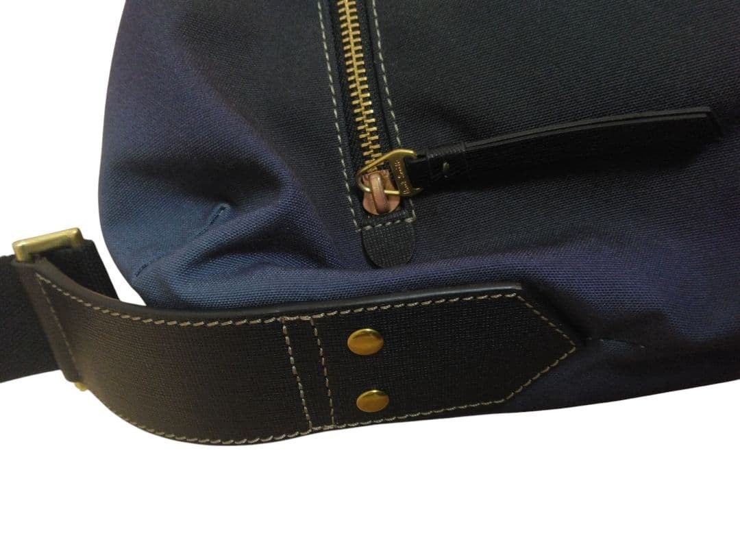Paul Smith Mini Cooper Print Shoulder Bag Black Genuine Leather Mens Japan Used