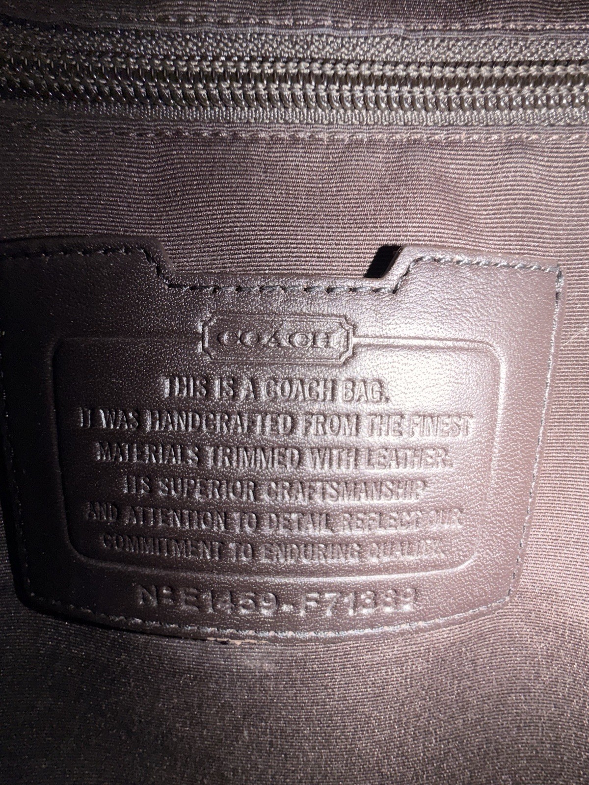 COACH Heritage Check 2-way Slim Briefcase F71389 Brown / Black Laptop Bag