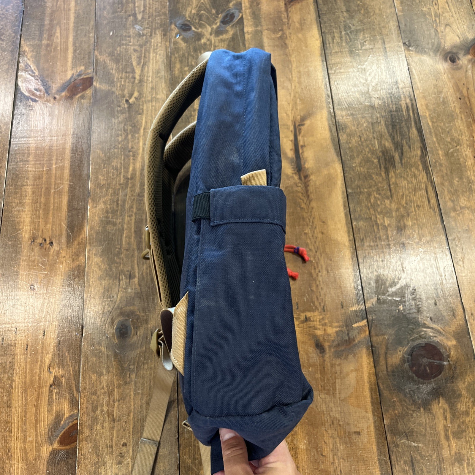 Topo Designs Daypack Classic Backpack School Work Blue w/Red 7Q Logo