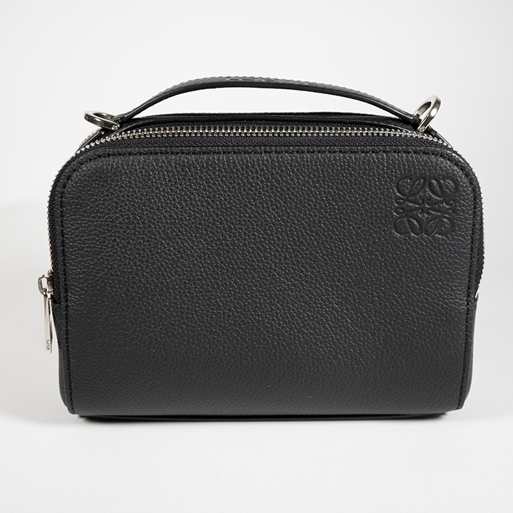 LOEWE Mini Camera Crossbody Bag Black Leather Shoulder Bag C660R41X02
