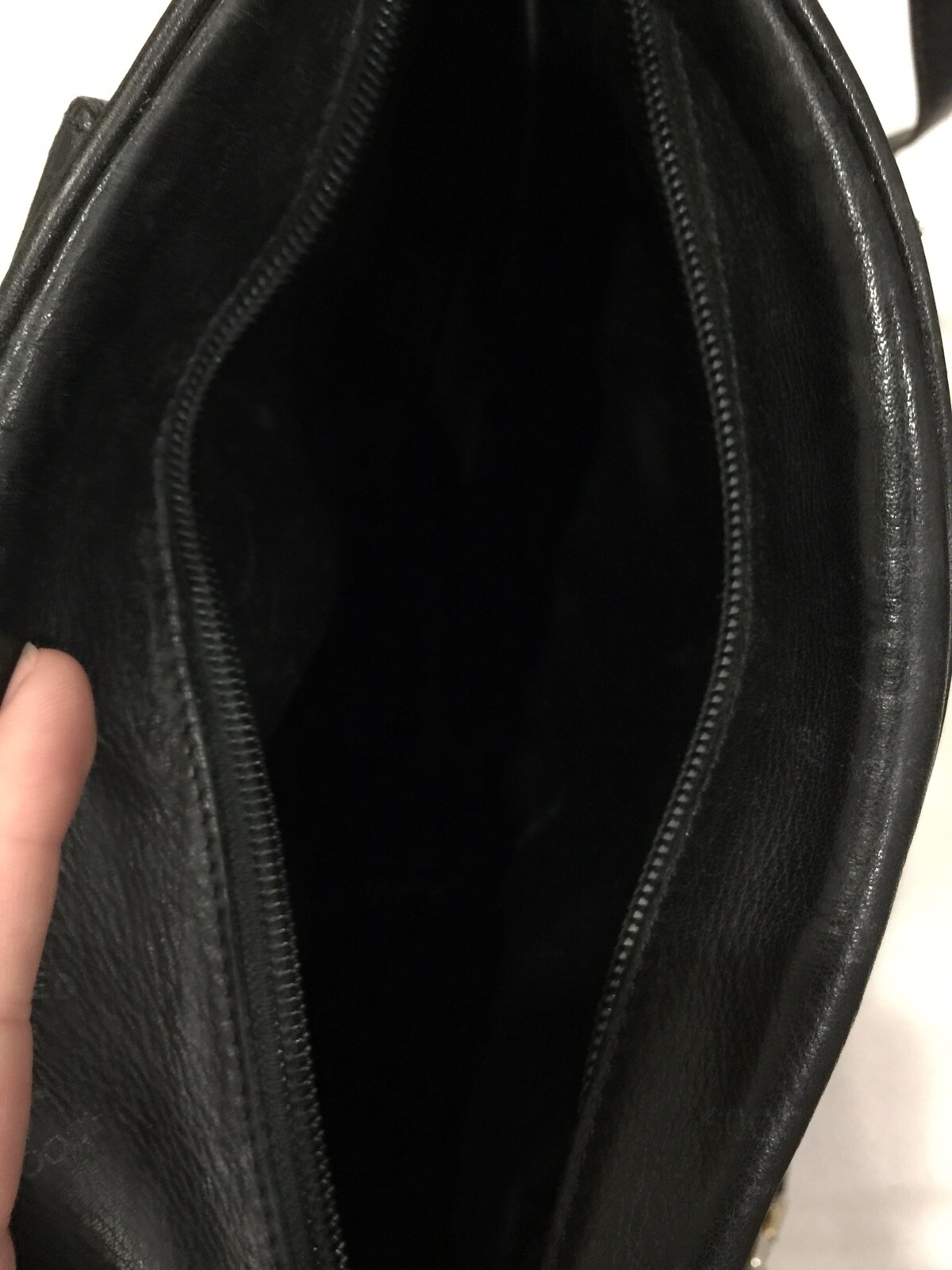 VTG❤️ Rare HCL Germany Triangle Backpack Made In Spain Black Leather EUC!