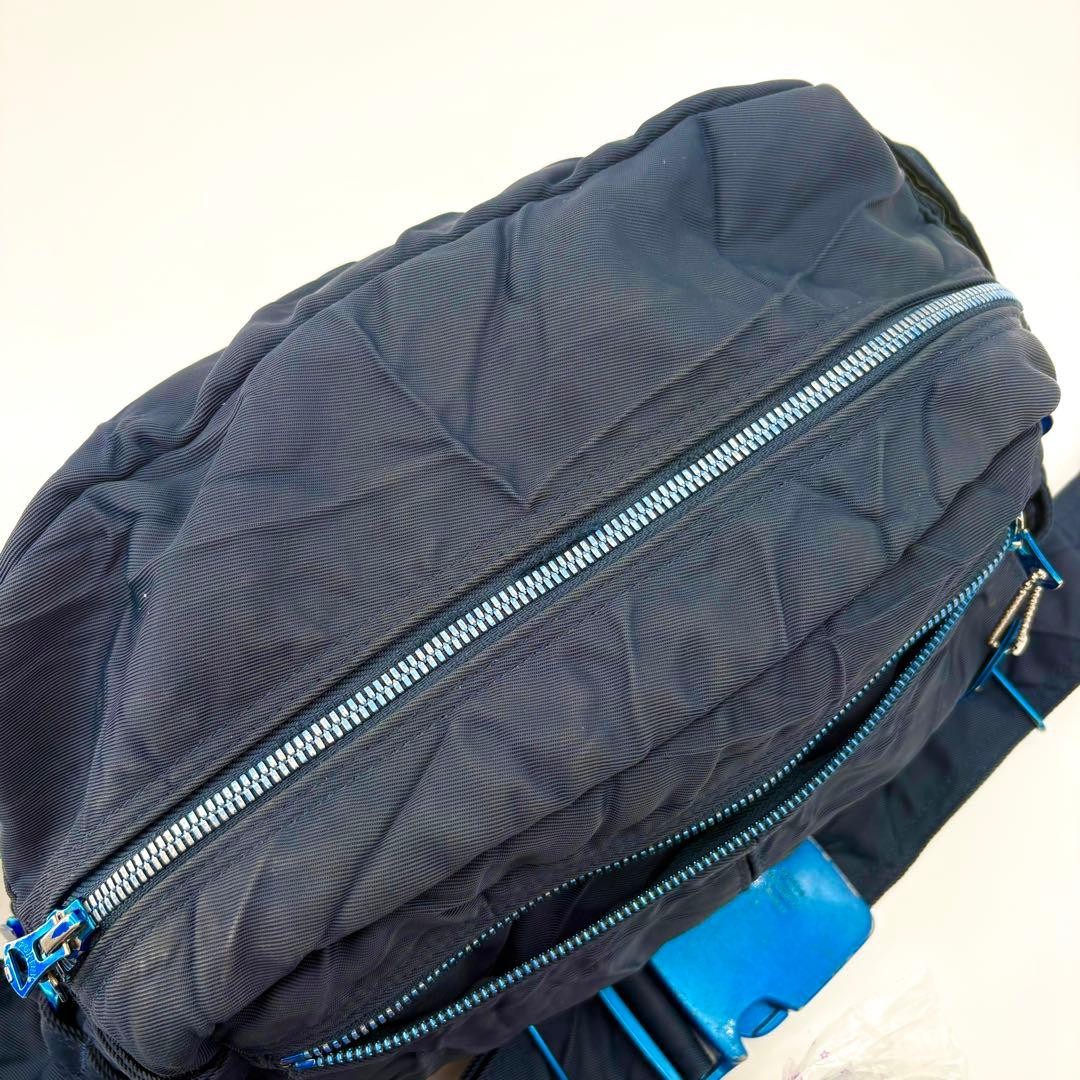 Authentic Yoshida Kaban Porter Ride Body Bag Navy 17x28x12cm Traditional Craft