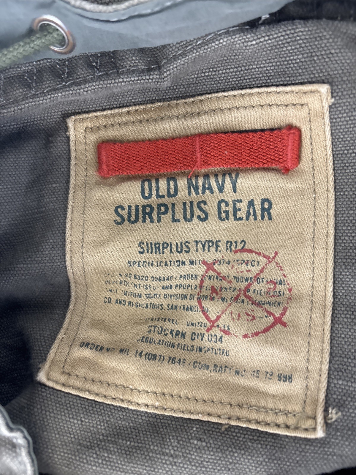 Vintage Old Navy Surplus Gear Type R12 Backpack Military Style Knapsack Rucksack