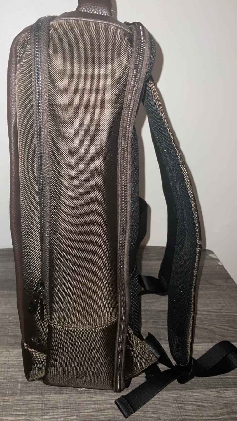 ROBERT GRAHAM PEBBLED BROWN LEATHER FRONT PANEL MIXED MEDIA BACKPAC THURSTON NWT
