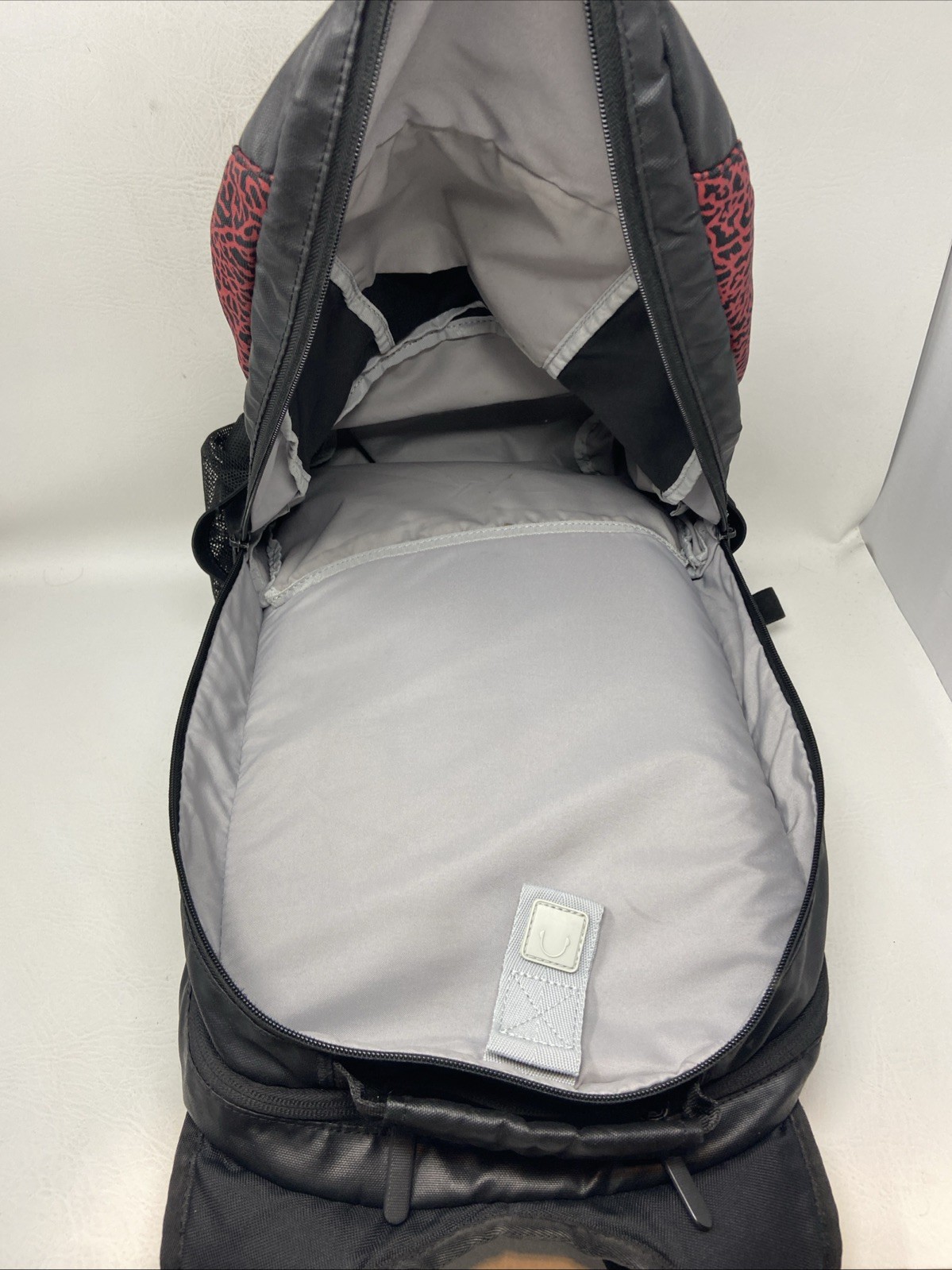 NIKE Air Jordan Elephant Print Black Red Backpack Michael Jordan Bulls NBA