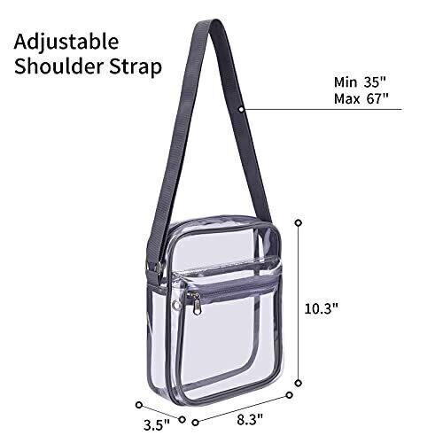 USPECLARE Clear Purse Stadium Clear Messenger Bag Stadium Approved for Men and