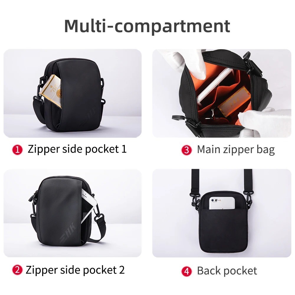 Heroic Knight Casual Men’s Shoulder Bag 6.5″ Phone Woman’s Crossbody Bag Waterpr