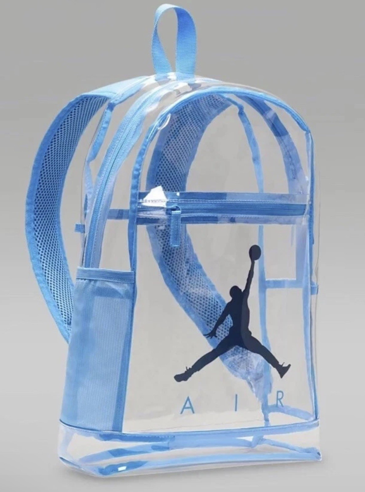 2PC JORDAN NIKE Clear 9A0771 18″ Backpack Pencil Case BLUE School BAG $60 NEW