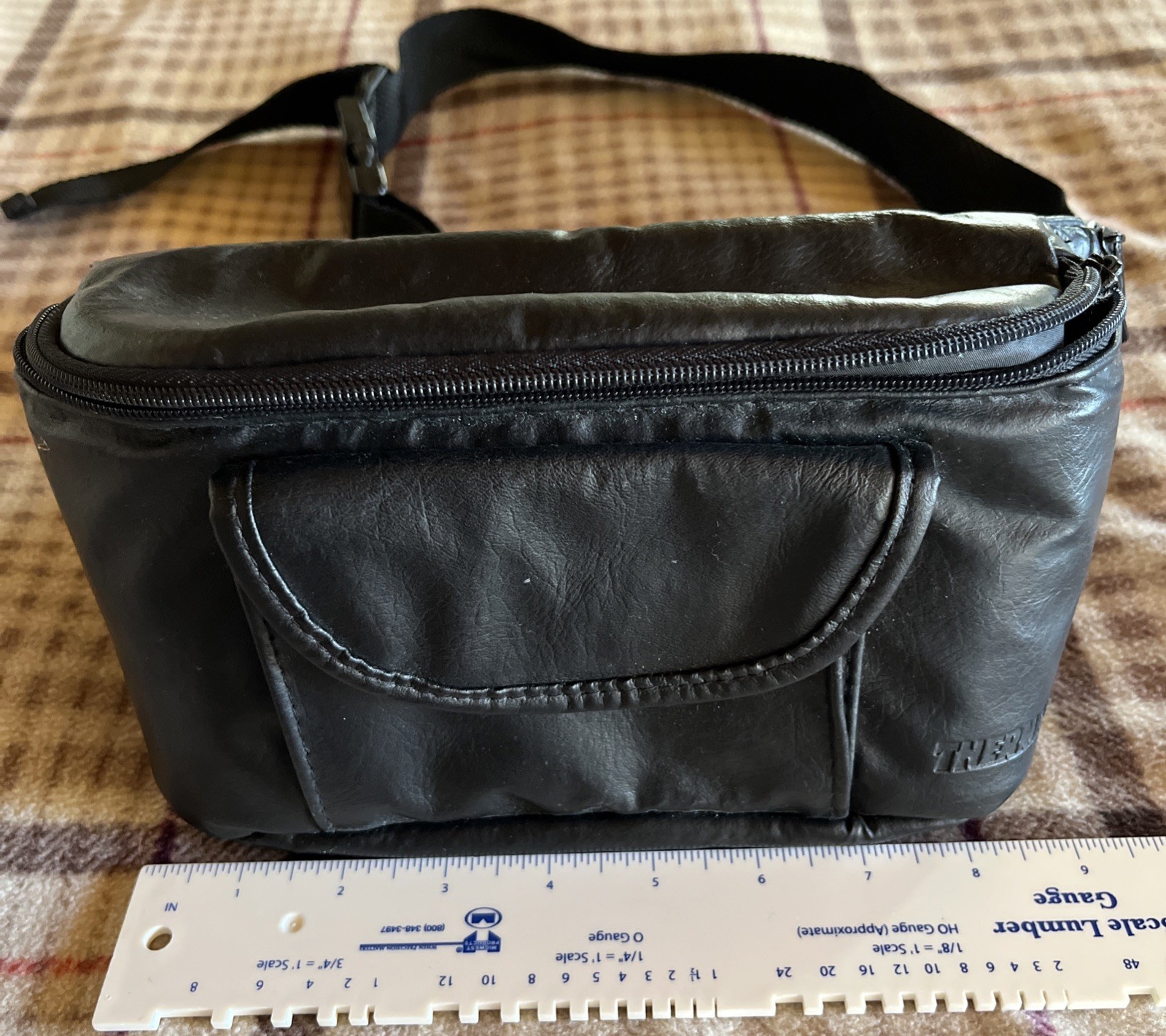 ThermalWhiz HC Black Fanny Pack Leather Travel Insulated Waist Hip Pouch Cooler