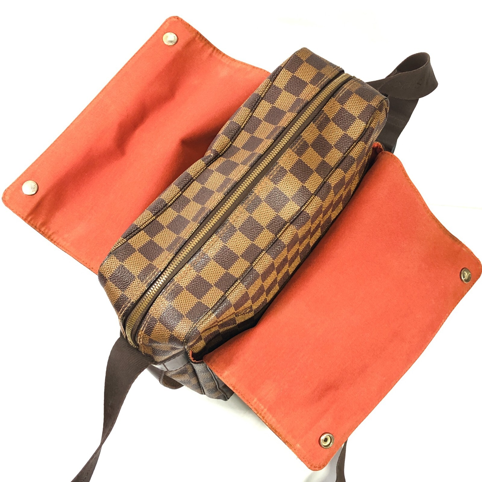 Auth Louis Vuitton Naviglio Shoulder Bag Damier Ebene Crossbody N45255 SR0095