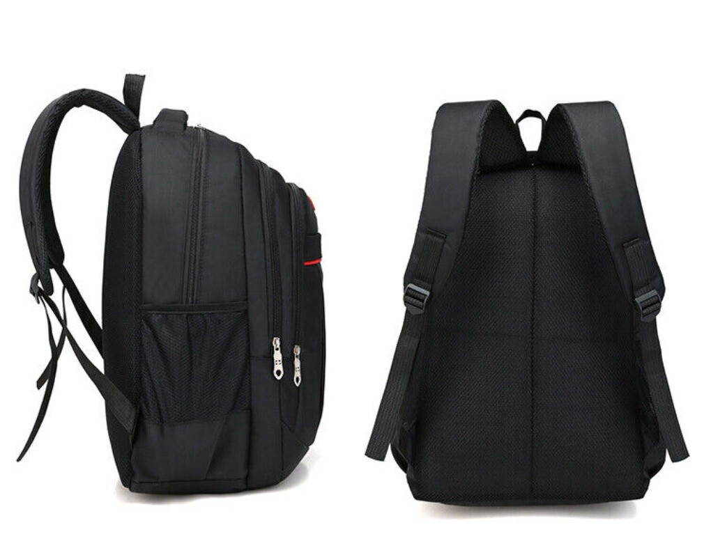 Men’s Waterproof Backpack Laptop Bag for Work Travel School USB Charging Port