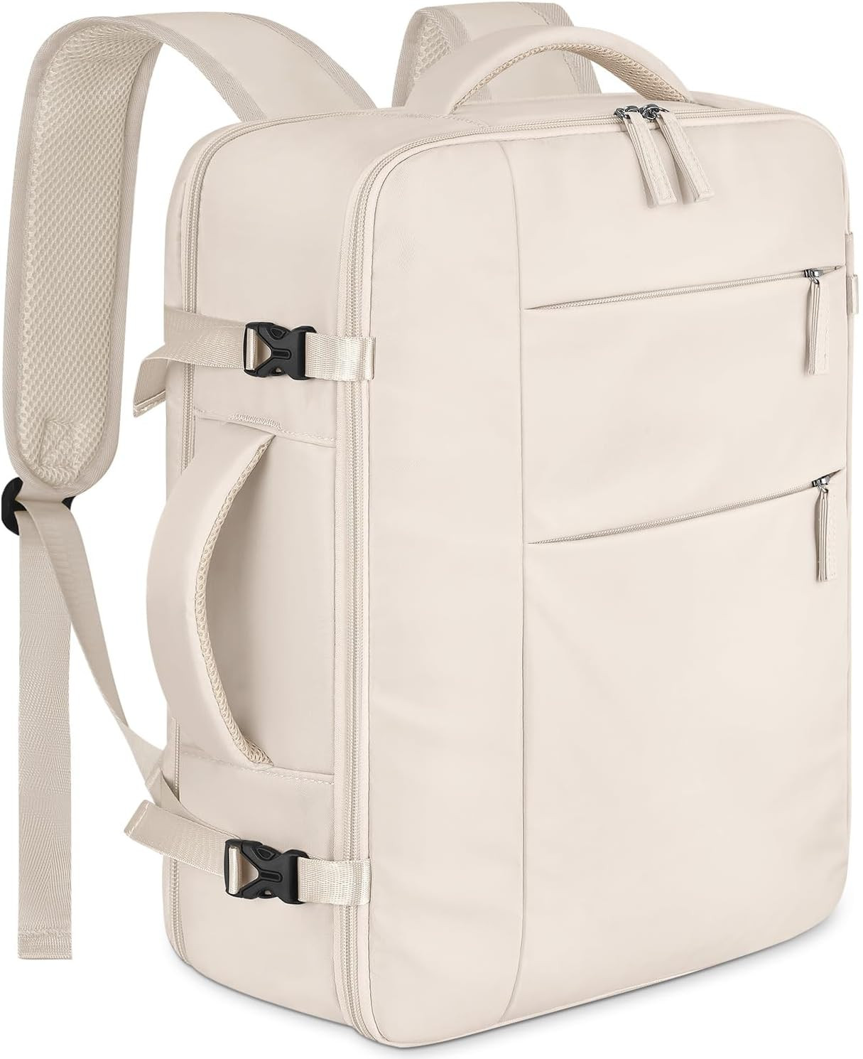 Travel Backpack Airline Approved Waterproof Laptop Backpack 15.6 In Laptop Beige