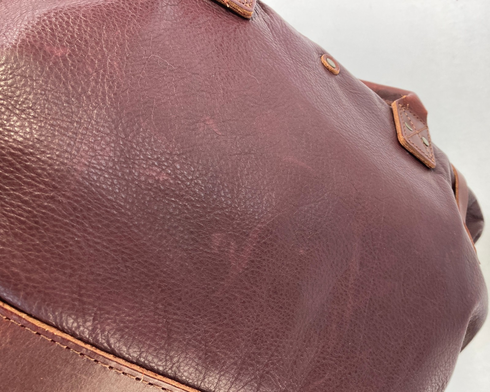 Billykirk No 165 Medium burgundy leather carryall weekender overnight duffle bag