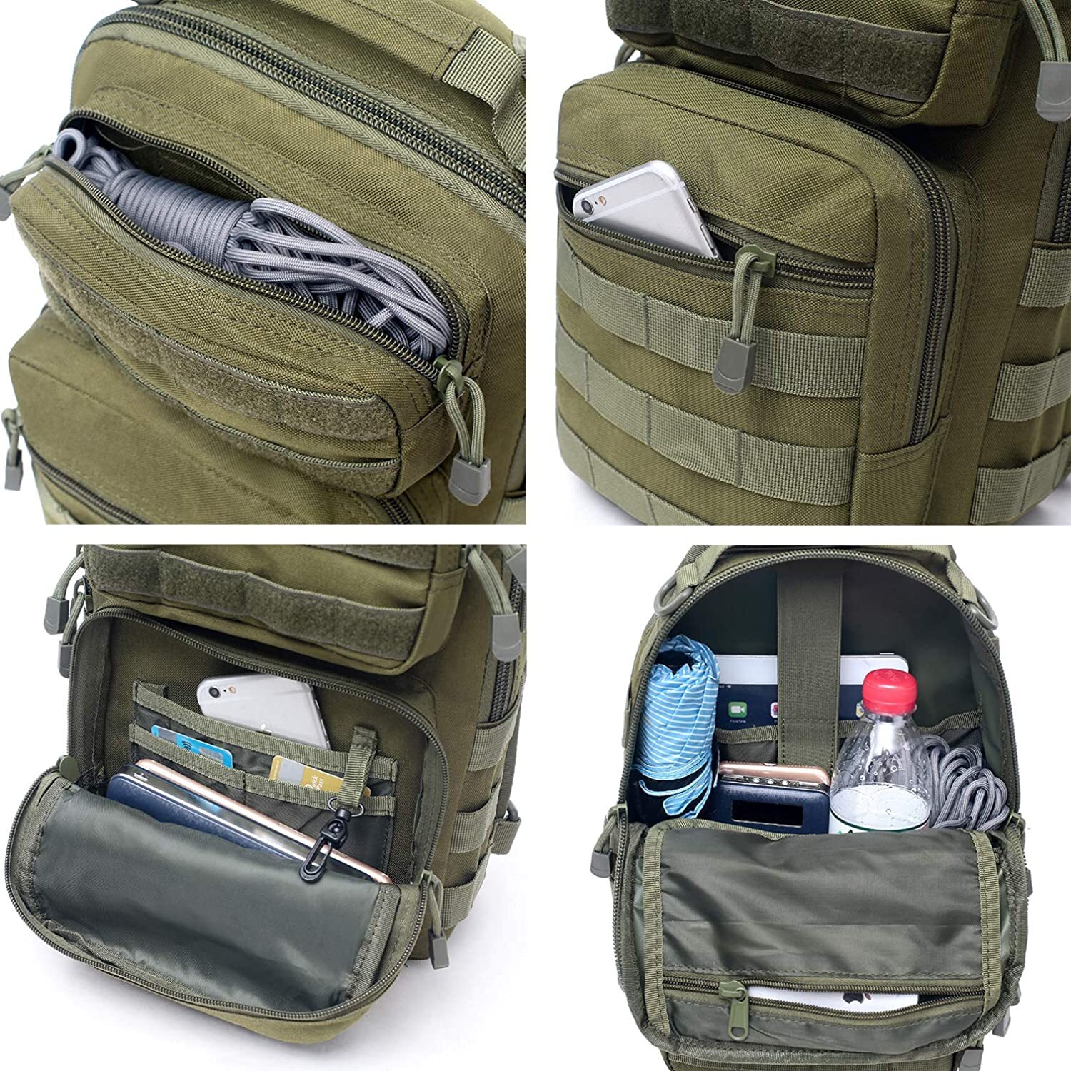 Tactical Molle Pack Military Rover Shoulder Backpack Assault Range Bag Sling Bag
