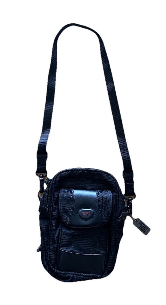 Tumi T2 Steel Gray Organizer Crossbody Bag Black