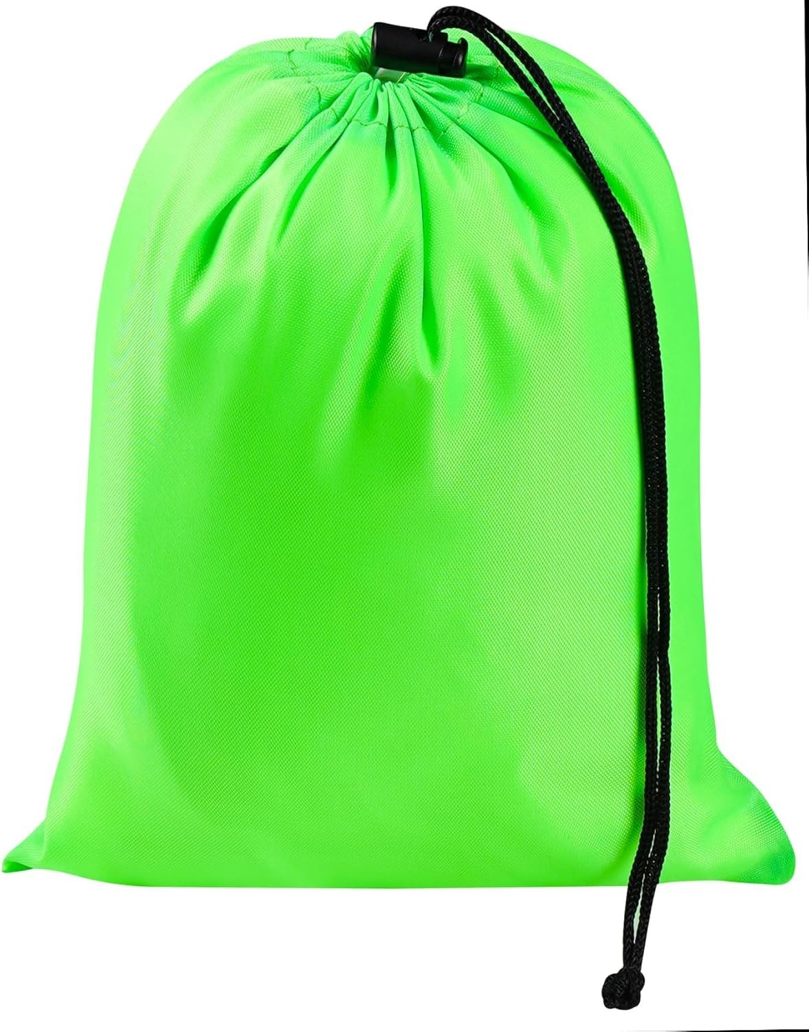 Drawstring Bag with Toggle – Nylon Cinch and Ditty Pouch () 7 x 9 Inch Green