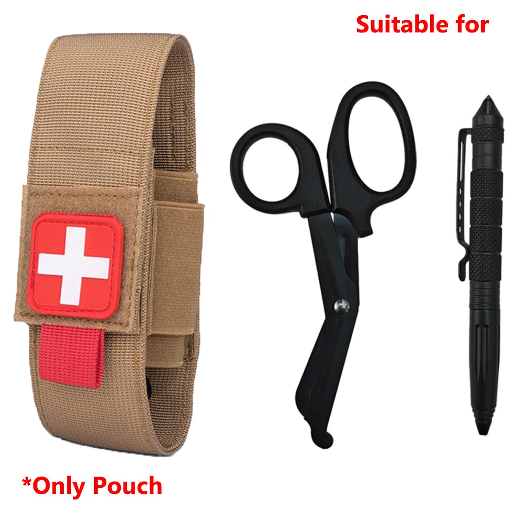 Nylon Waist Pack Tactical Molle First Aid Kit Outdoor Medical Khaki Small Pouch