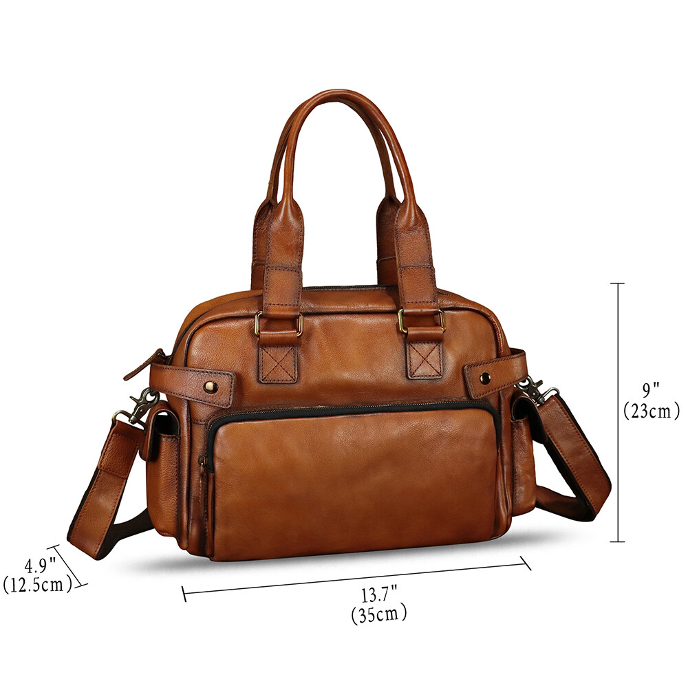 Genuine Leather Purse and Messenger Bag for Men Briefcase Crossbody Shoulder Bag