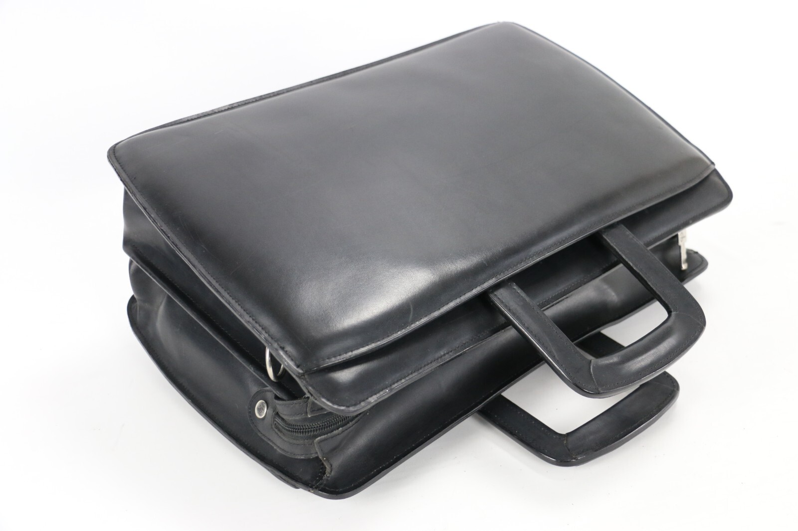 Vintage Leather JACK GEORGE Professional Business Executive Briefcase Bags Mens