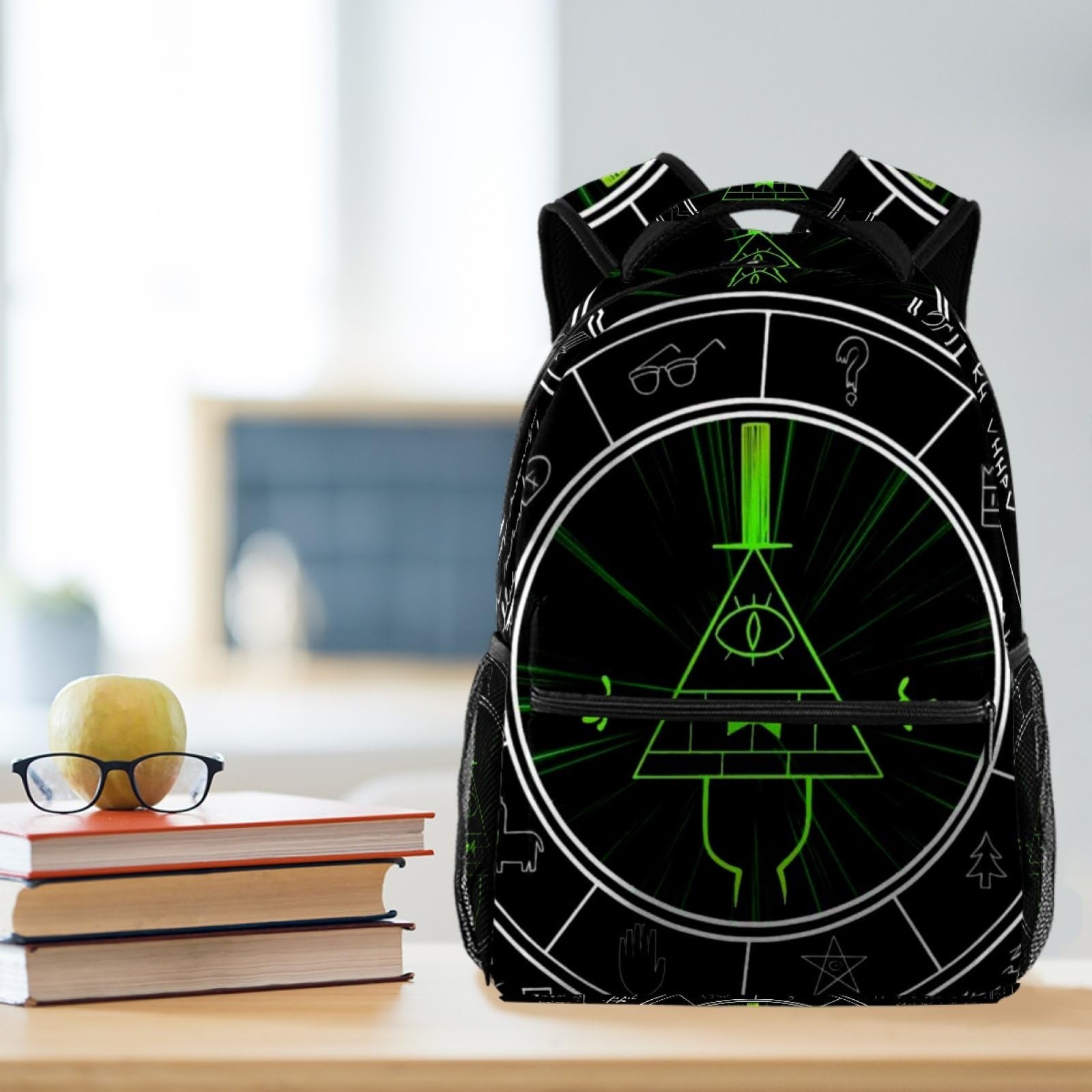 School Backpack for Girls Boys, Bill Cipher Elementary School Bags Lightweigh…