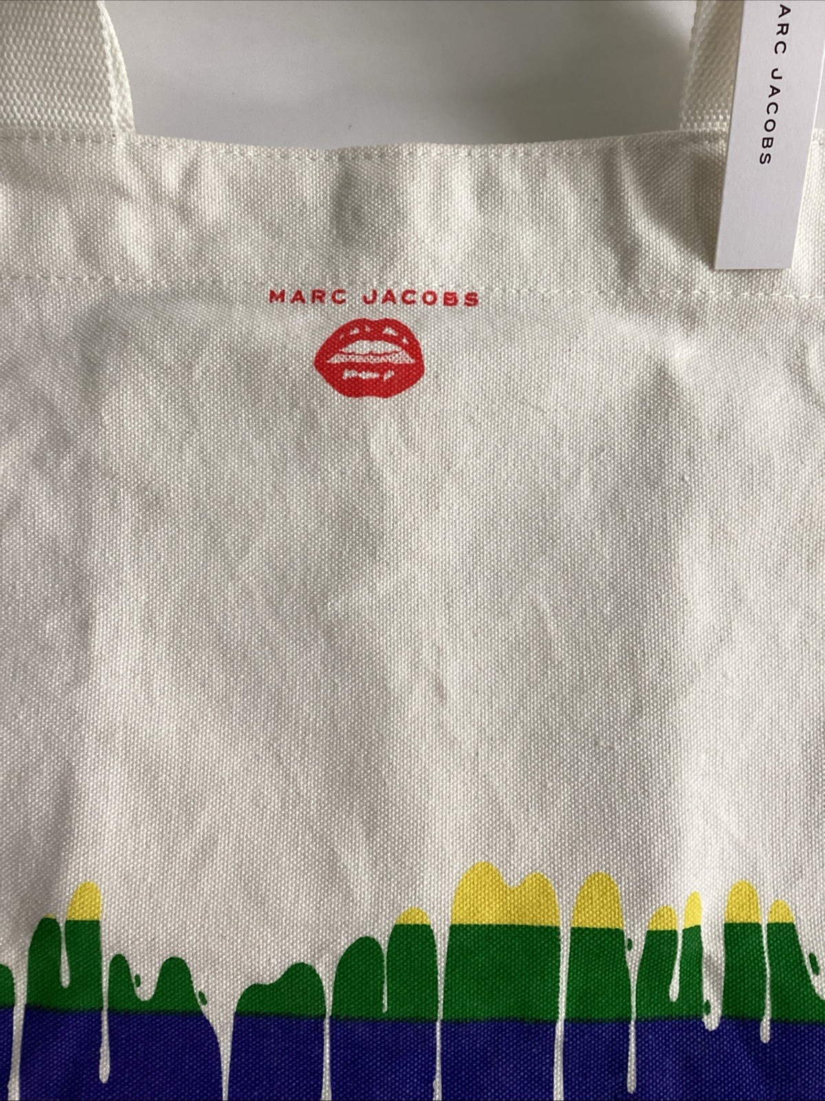 2014 Marc Jacobs Dripping Rainbow Pride Canvas Tote NWT