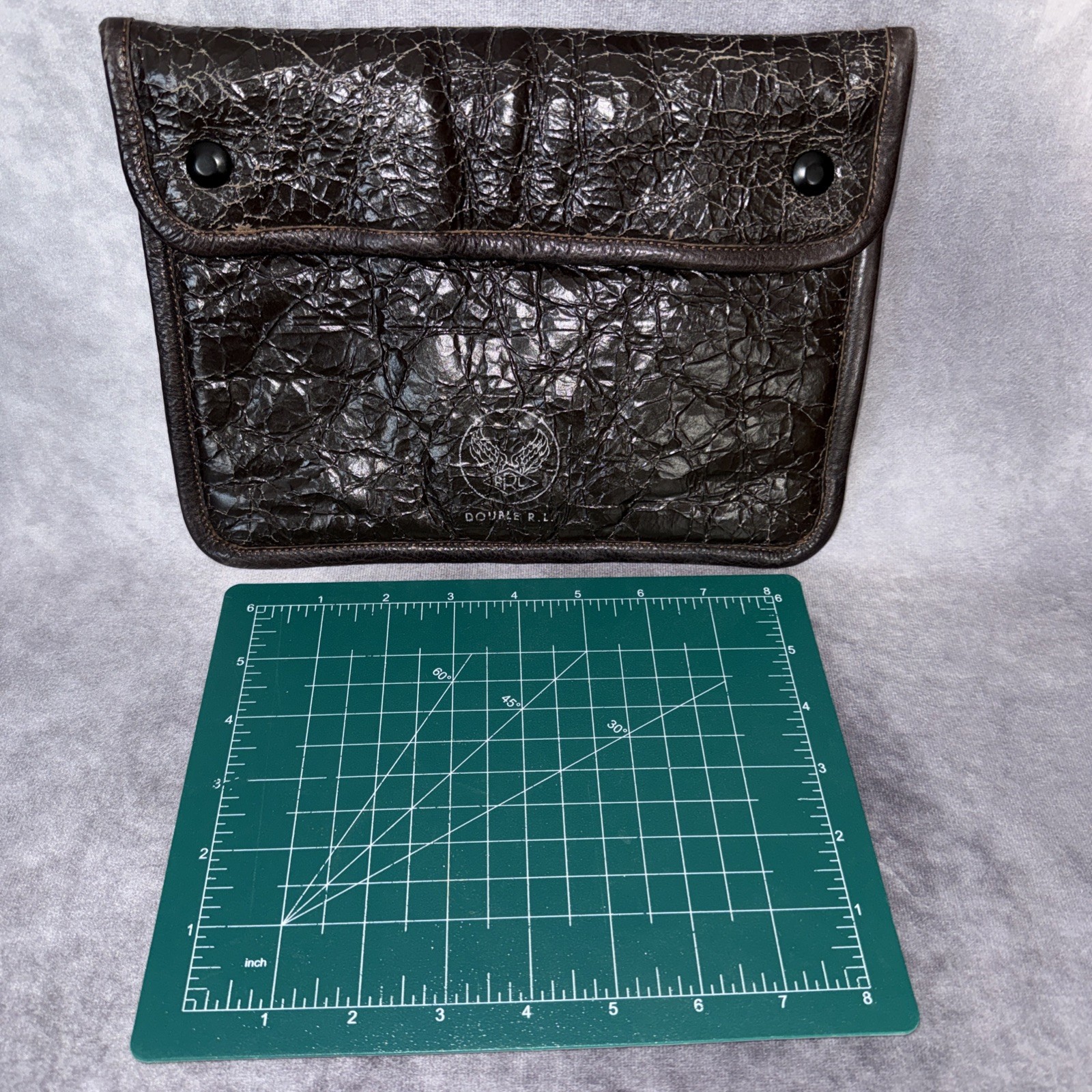 GRAIL! RRL Double RL Crackle Leather Shearling Pouch WWII Bomber (Case #2)