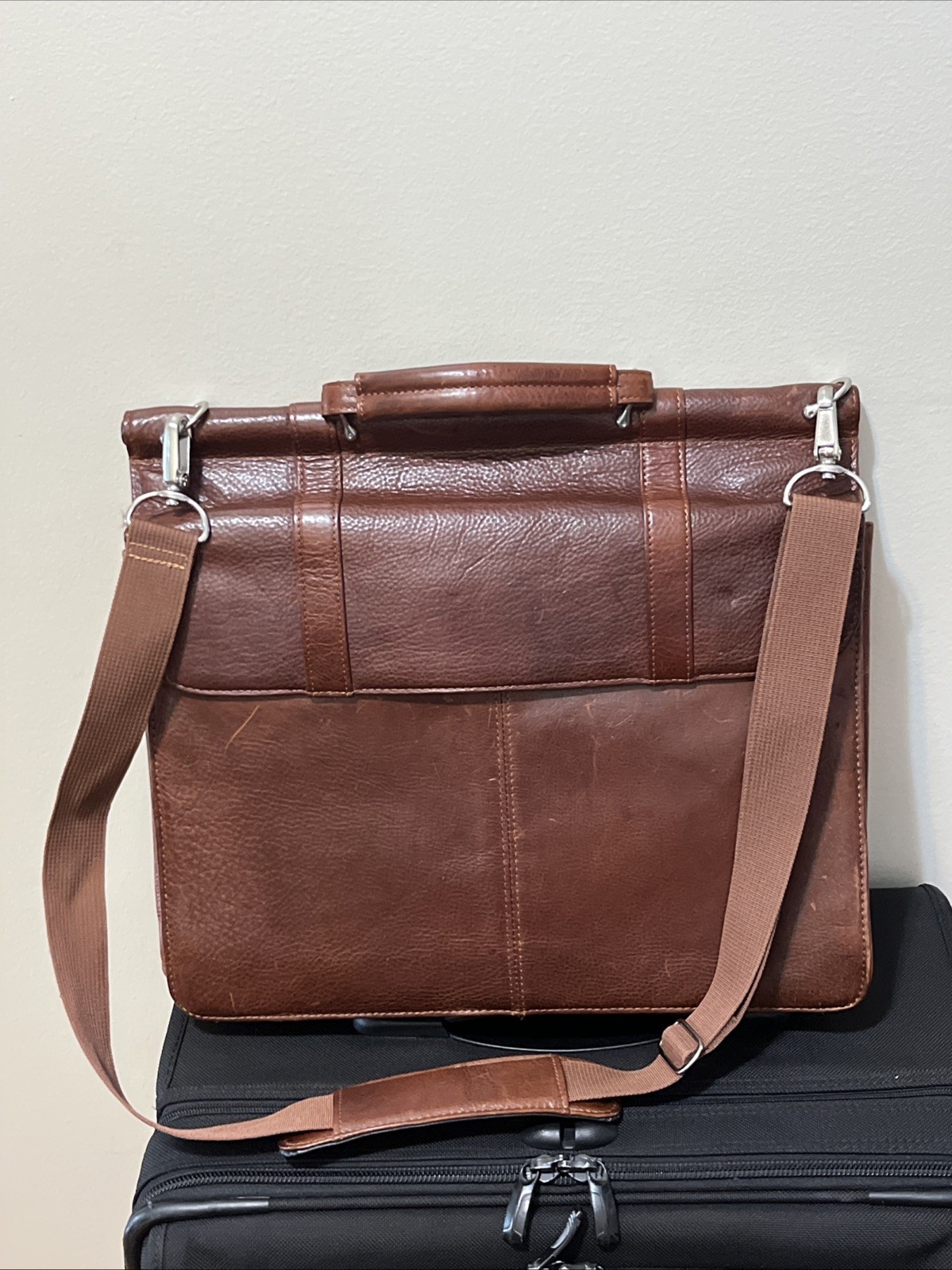 Wilsons Leather Messenger Bag Briefcase Laptop Shoulder Bag – Brown, EUC