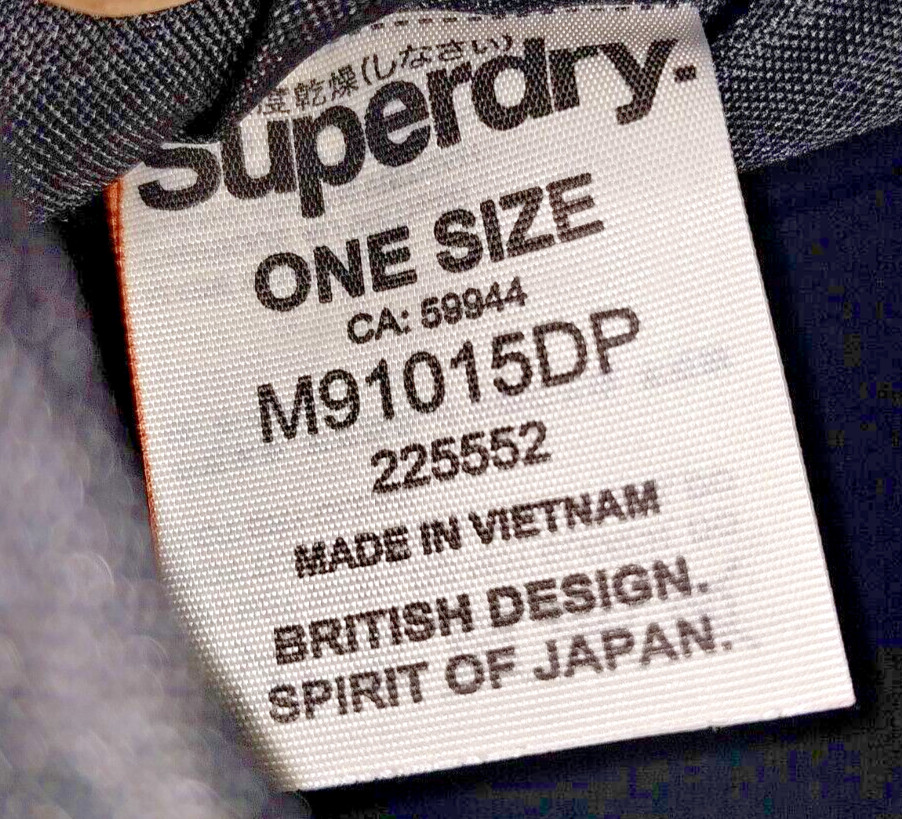 Backpack Superdry JPN Gray and Blue Unisex