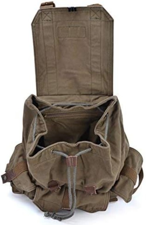 Versatile Thick Canvas Backpack with 17-Inch Laptop Compartment – Sturdy Design